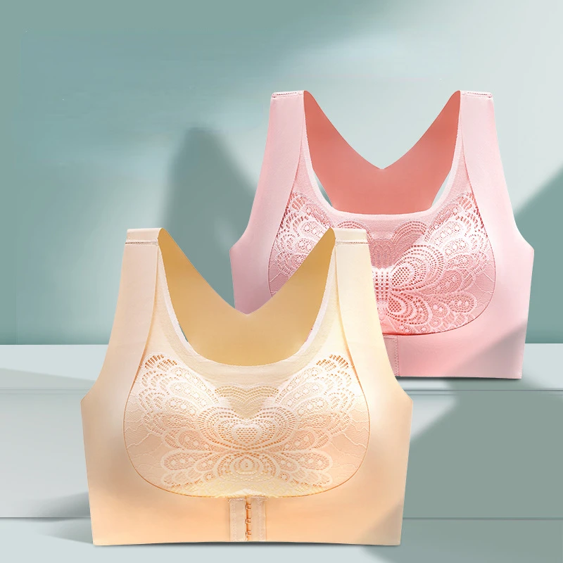 

Бюстгальтер женский с регулируемой застежкой спереди, нижнее белье без стальных колец, коррекция «Два в одном», без следов, красивый