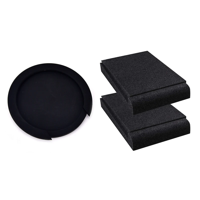 

1X Guitar Sound Silicone Guitar Sound Hole Cover Mute Silencer Cover L & 2Pcs Acoustic Panels Foam For 5 Inch Speakers