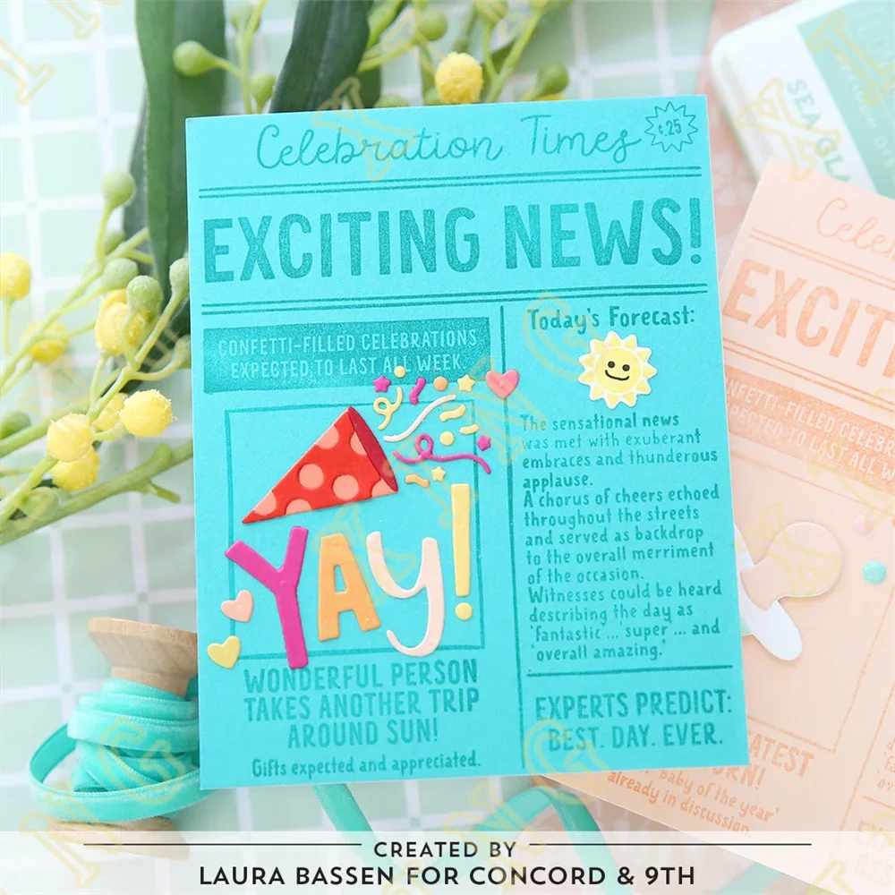 Счастливые заголовки гриб торт Новое поступление металлические штампы трафарет