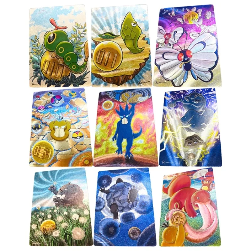 

9 шт./набор, Мультяшные персонажи покемона Psyduck Butterfree Golduck