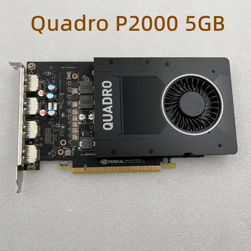 Оригинальная профессиональная видеокарта Quadro P2000, 5 Гб, графическая карта для моделирования, передачи видеороликов, мульти-экран, прошивка, рисунок