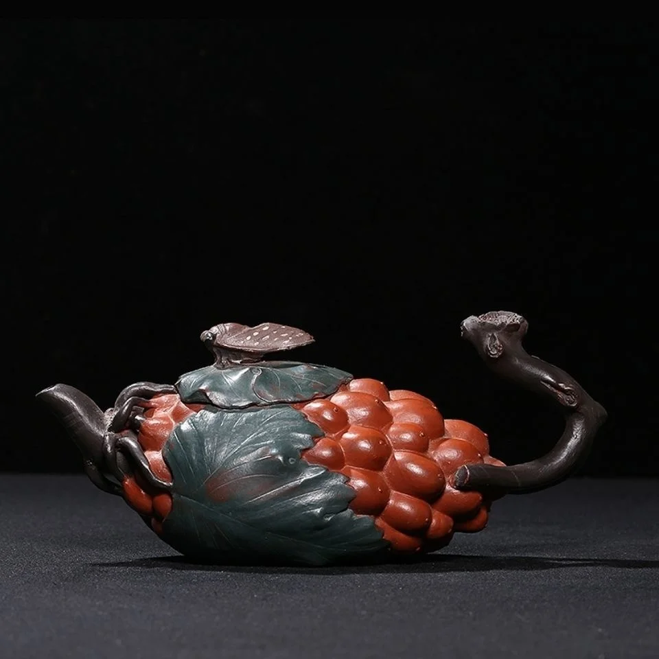 

Yixing Zisha Pot Pure Handmade Household Teapot Chinese Tea Set Raw Ore Tea Set Gift