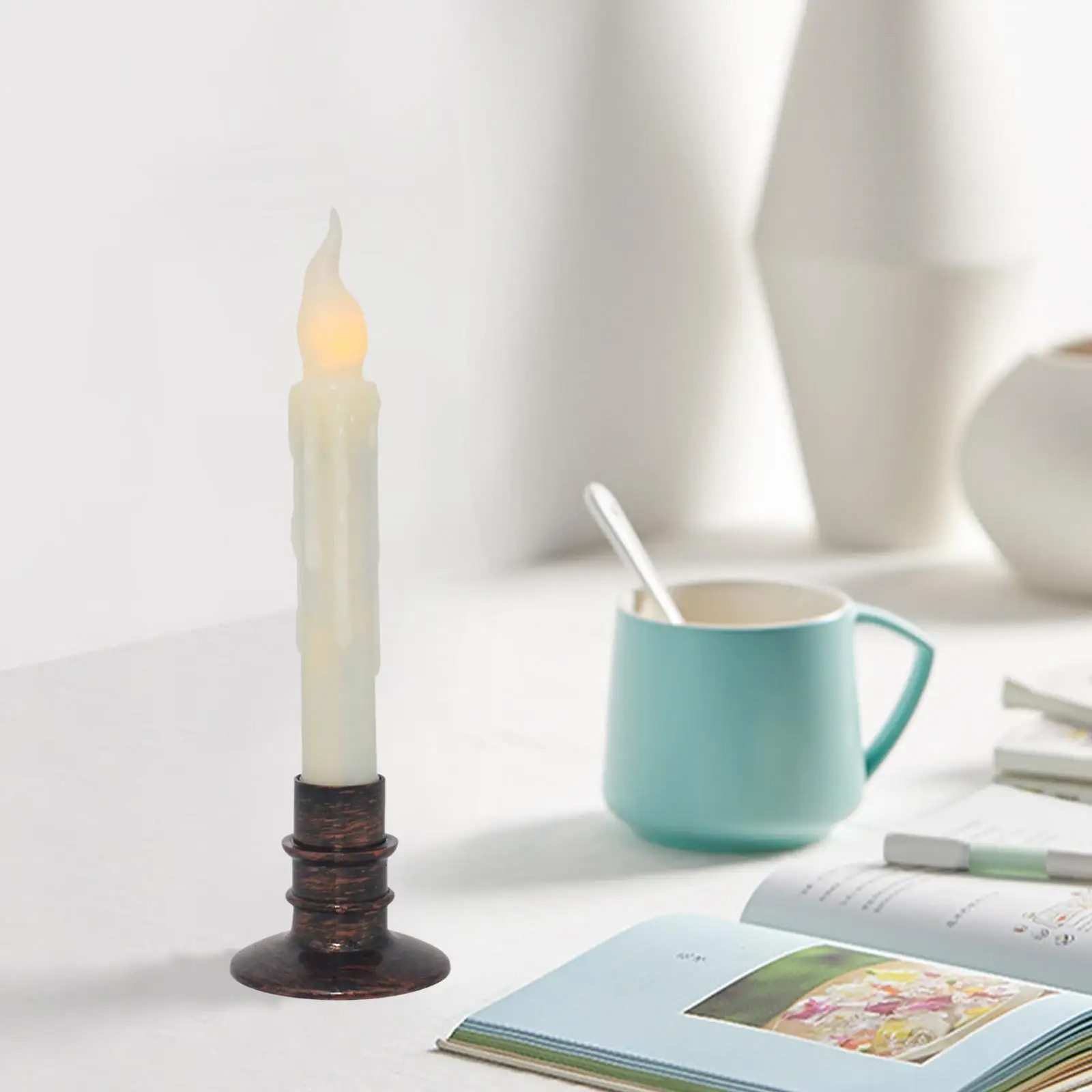 round plastic candle base electronic pillar home decor wedding bronze holder free global shipping