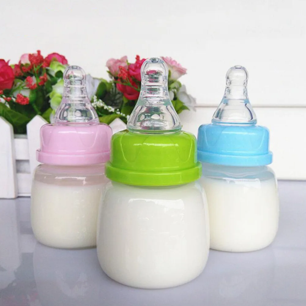 

100% Brand New Infant Baby Feeding 0-18 Months Feeder 60ML PP Nursing Juice Milk Mini Hardness Bottle Baby Bottles And Nipples