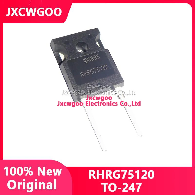 

Jxcwgoo 10pcs TO-247 RHRG75120 rectifier diode 100% original new 75A recovery tube imported fast 1200V 75120