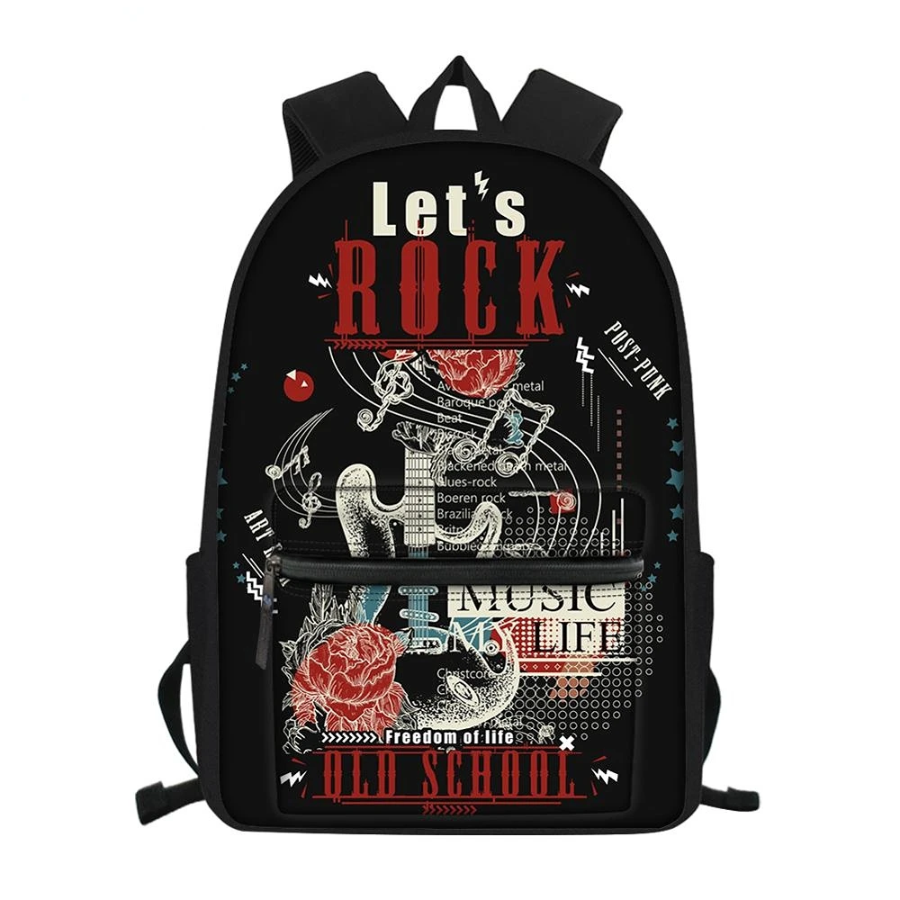 

Рюкзак мужской/женский для ноутбука с принтом Let's Rock