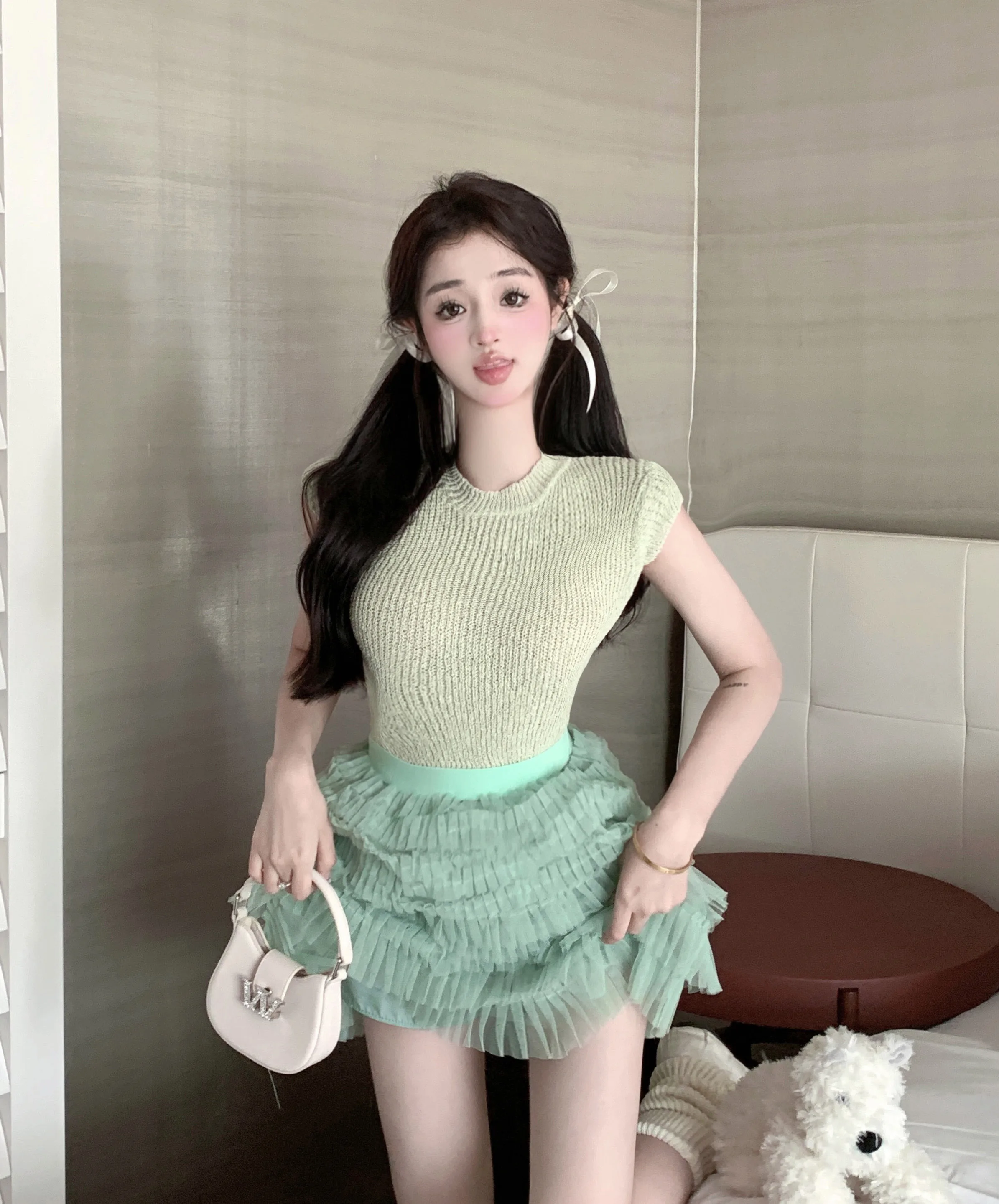 

Summer New Slim Fit High Waist Cake Half Skirt for Women