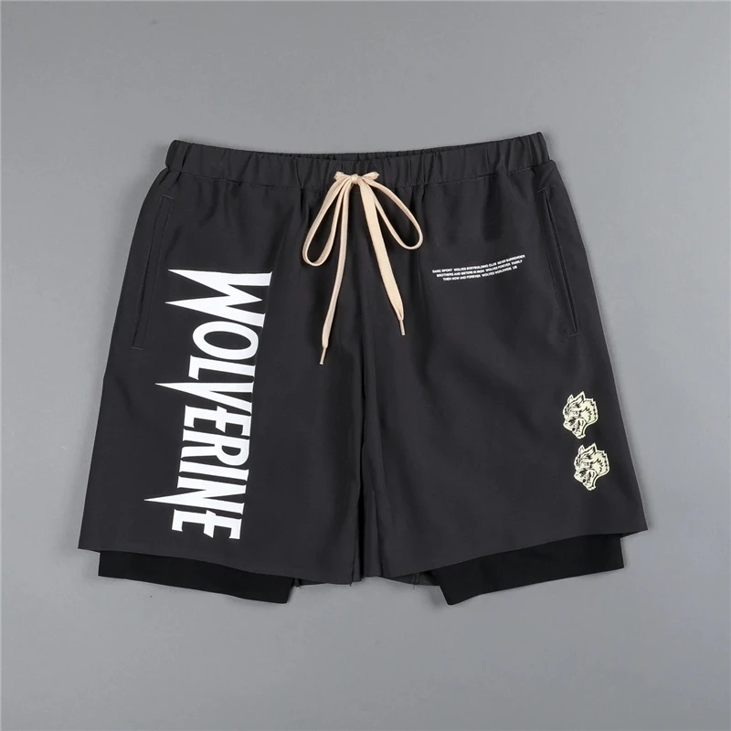

men's shorts 2-in-1 Summer New Style Brand Breathable Basketball Training Quick-Drying Shorts Men Gyms Fitness Exercise Pants