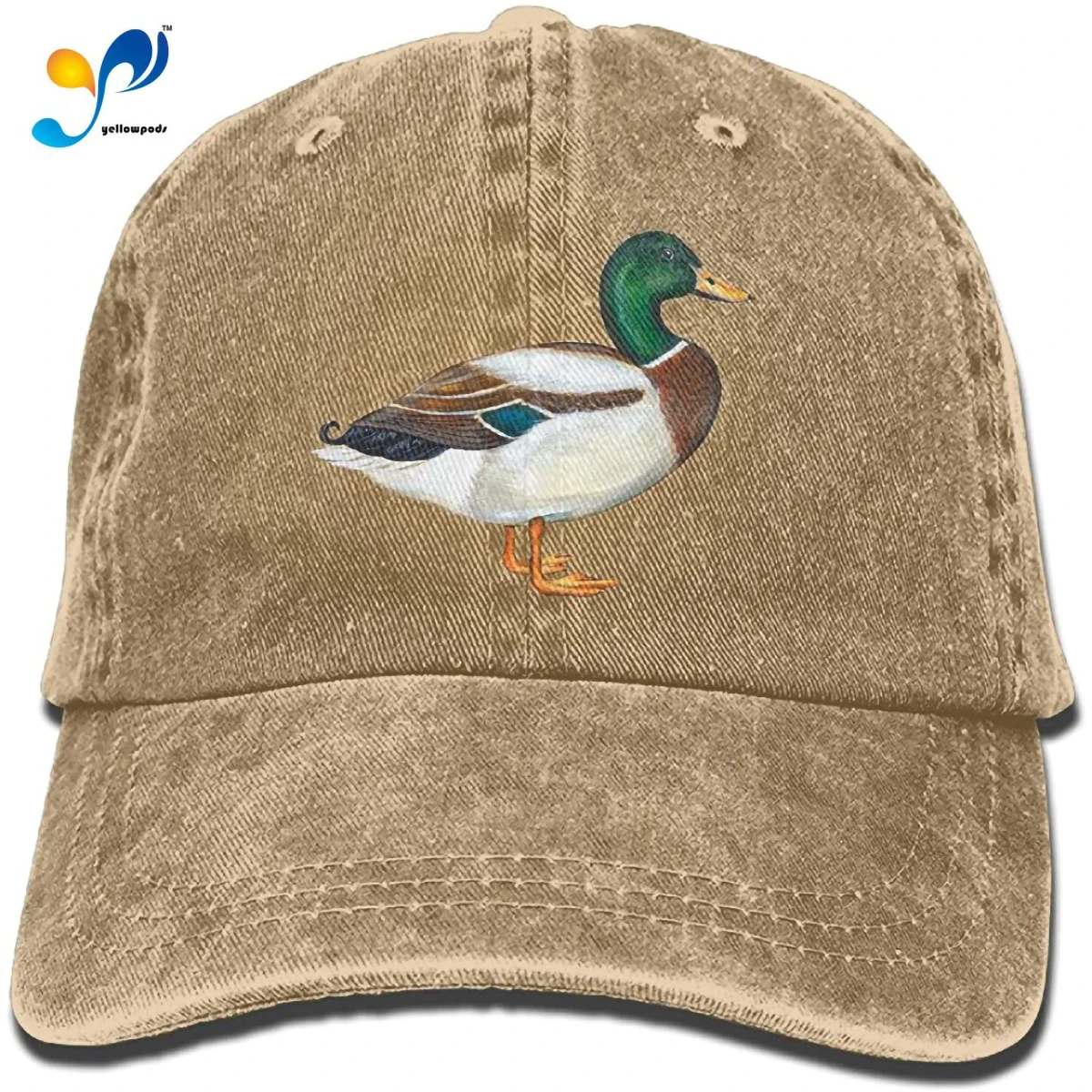 

Unisex Adult Mallard Duck Washed Denim Cotton Sport Outdoor Baseball Hat Adjustable One Size Sombrero De Mujer