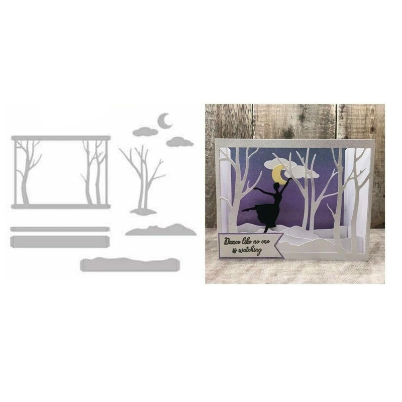 Пейзаж мертвых ветвей новинка 2022 металлические штампы и скрапбукинг для