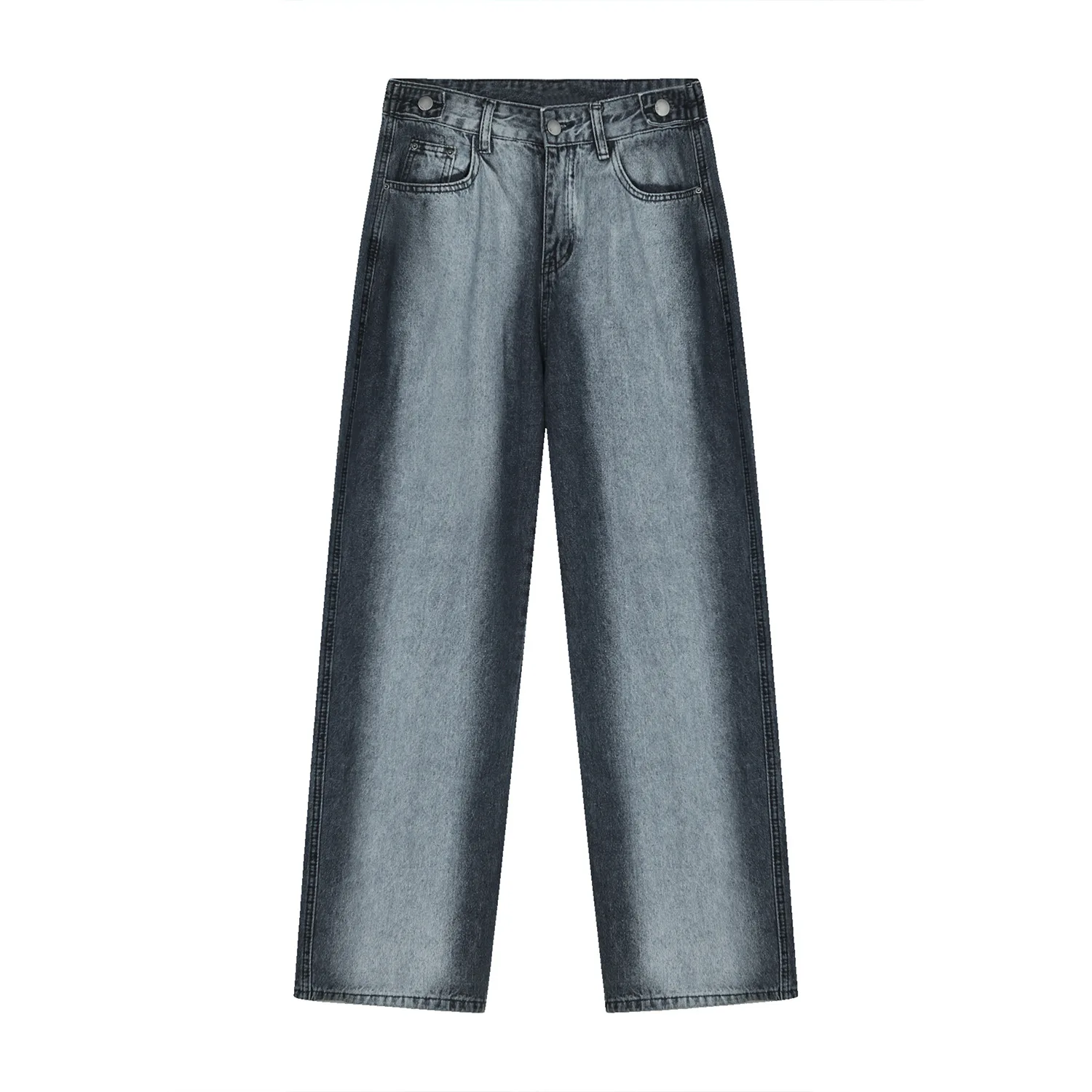 Four Seasons Trousers Korean Version Personality Color Matching Straight Casual Jeans Men's Trend Streetwear Ins Hot Sale JEANS