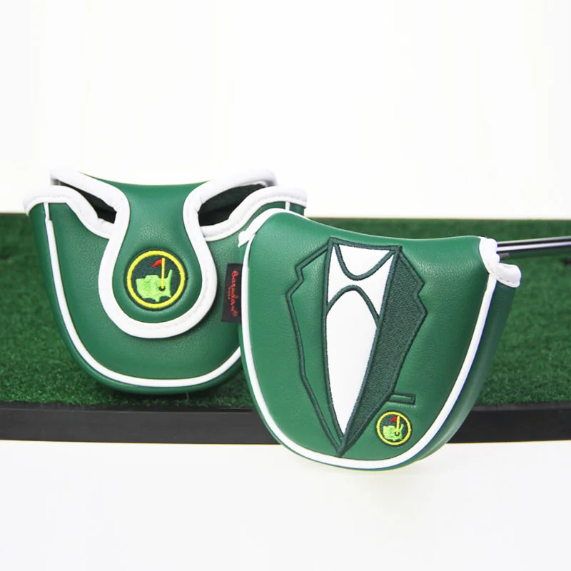 

Golf Miotacz Okładka Magnetyczne Zamknięcie Pu Skóra Zielona Kurtka Golf Miotacz Headcover Akcesoria Do Golfa