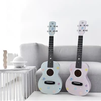 blue high quality ukulele children silent pink adults soprano ukulele acoustic strings finger picks guitarra travel guitar
