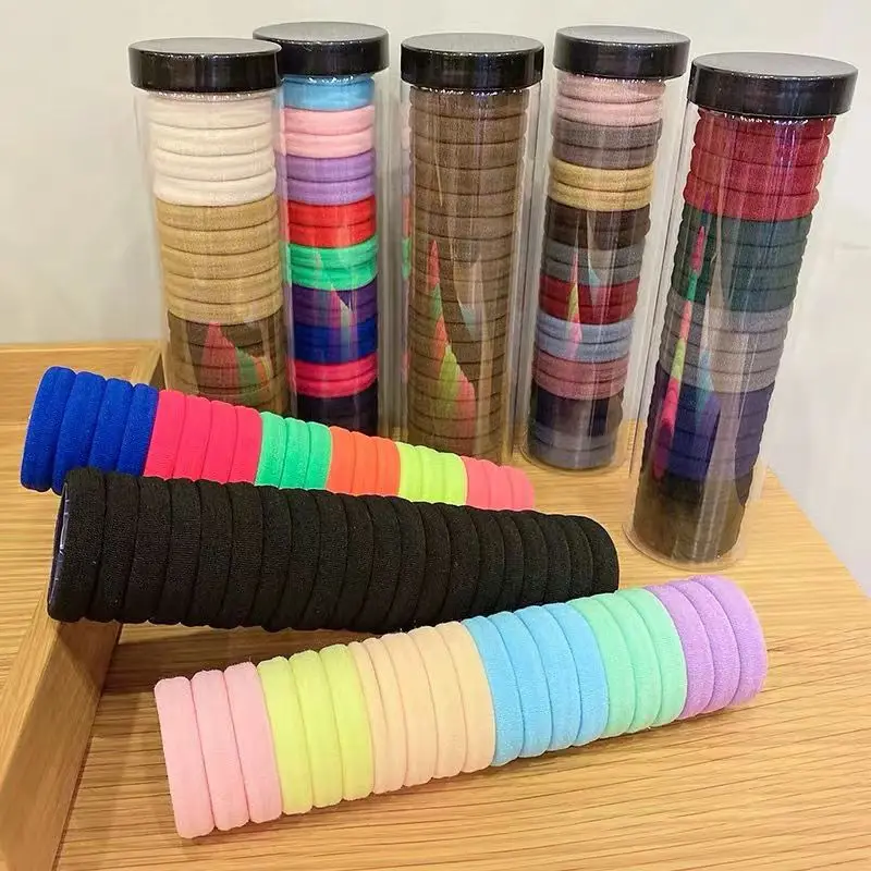 

Новинка, 20 бесшовных колец для волос HHhhThe для девушек, эластичная модная простая Женская веревка для волос, кольцо-полотенце для конского хв...