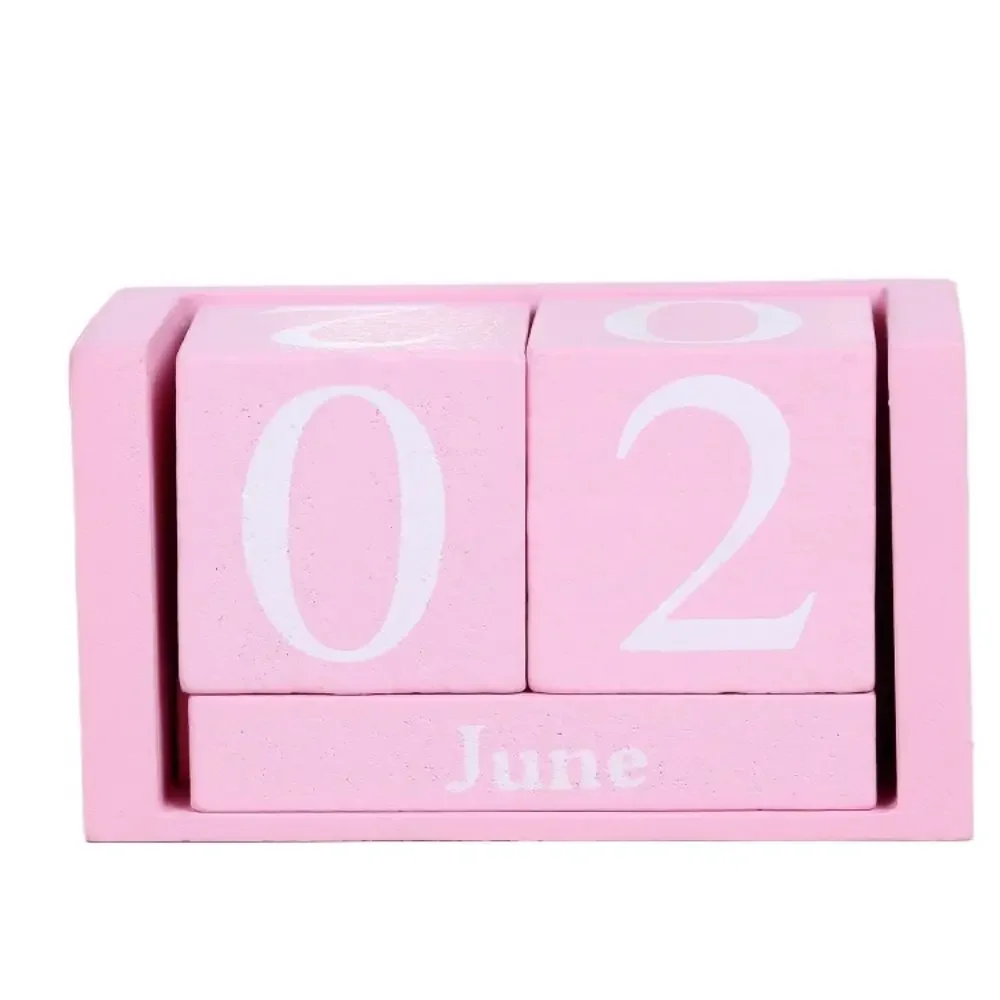 

Деревянный вечный календарь из МДФ Вечные блоки Строительные блоки в пасторальном стиле Календарь Дисплей месяца Вечный календарь