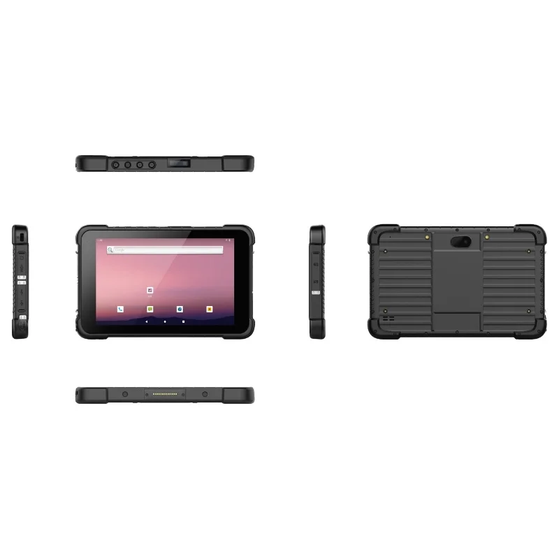 Фото Промышленный 8-дюймовый защищенный планшет Android ODM/OEM, IP67, для использования вне помещений, с NFC, 5G, GPS, креплением для транспорта, считывателем 2D штрих-кодов, хит продаж №3