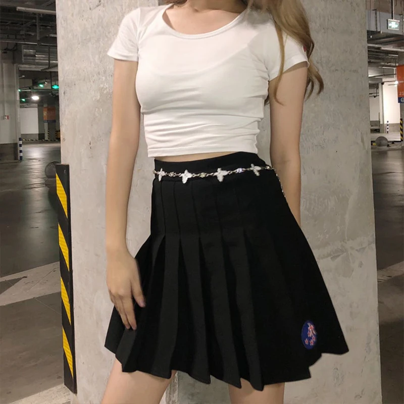 

Women Summer Thin Chain Belt Dress Accessories Metal Butterfly Decorative Waist Chain Adjustable Silver Body Chain