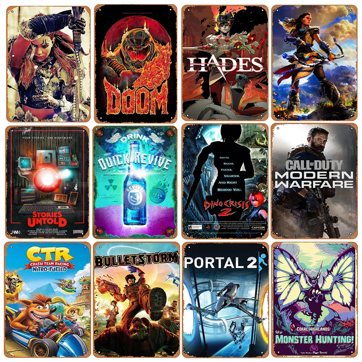 Винтажные металлические жестяные знаки для видеоигр настенный знак декор