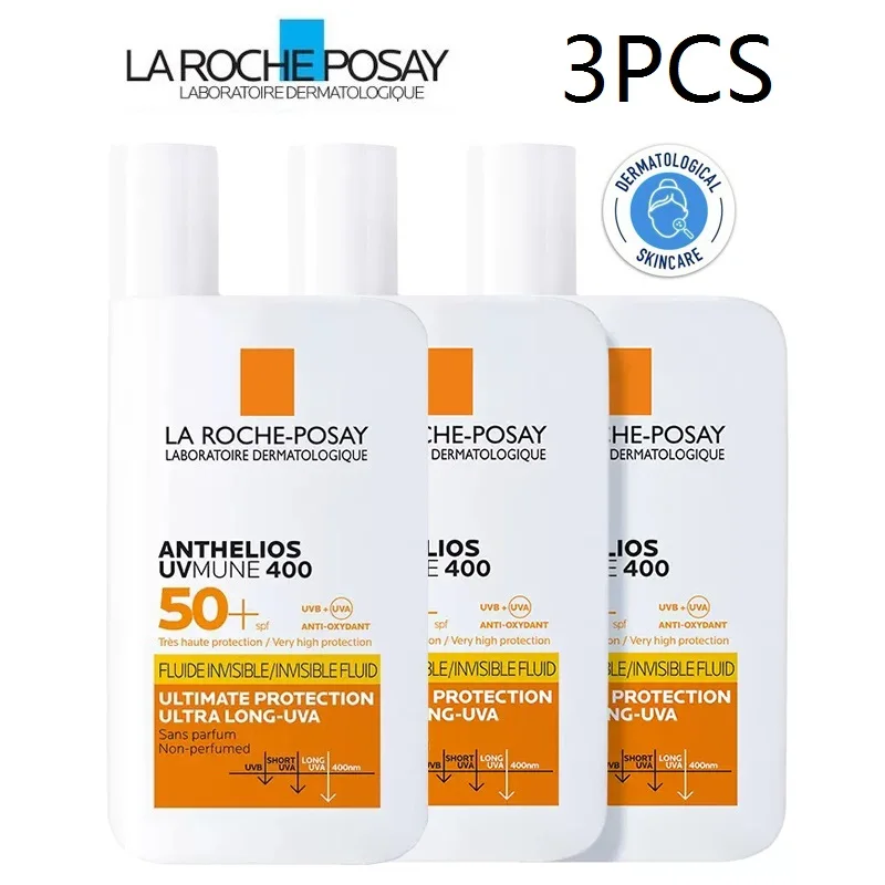 

3PCS La Roche Posay Sunscreen SPF 50+ Facial UV Protection Sunscreen Waterproof Oil Free Ultra Light Lotion Body Isolation Milk