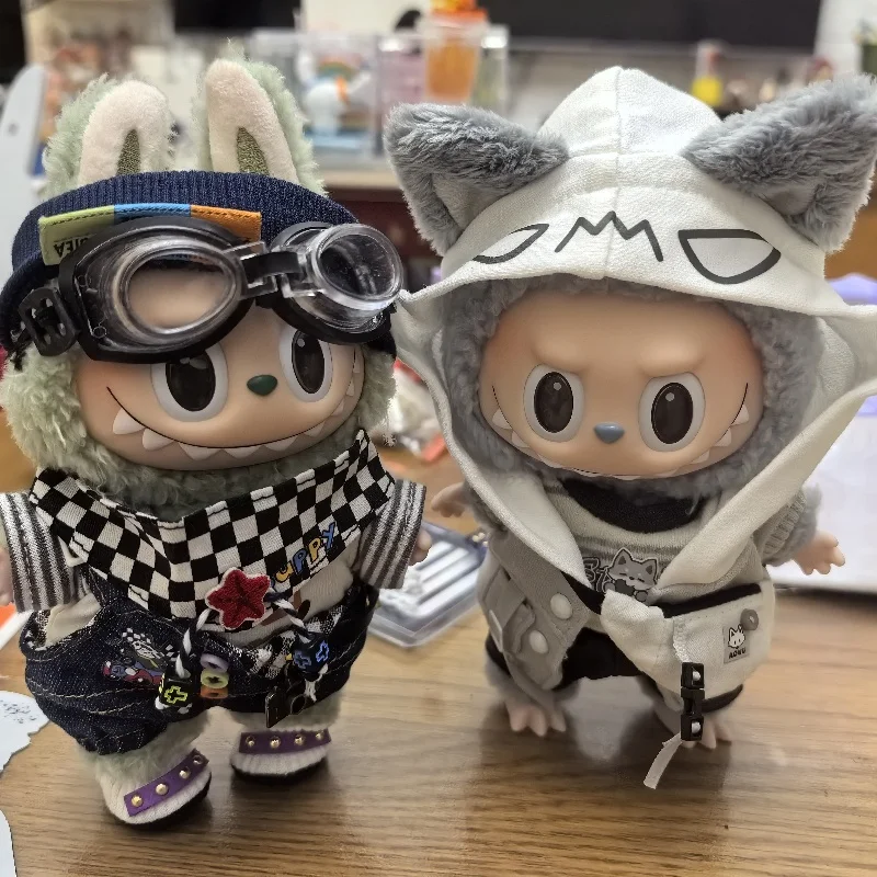 Labubu макарон сидя искусственная виниловая серия хлопковая кукла симпатичная