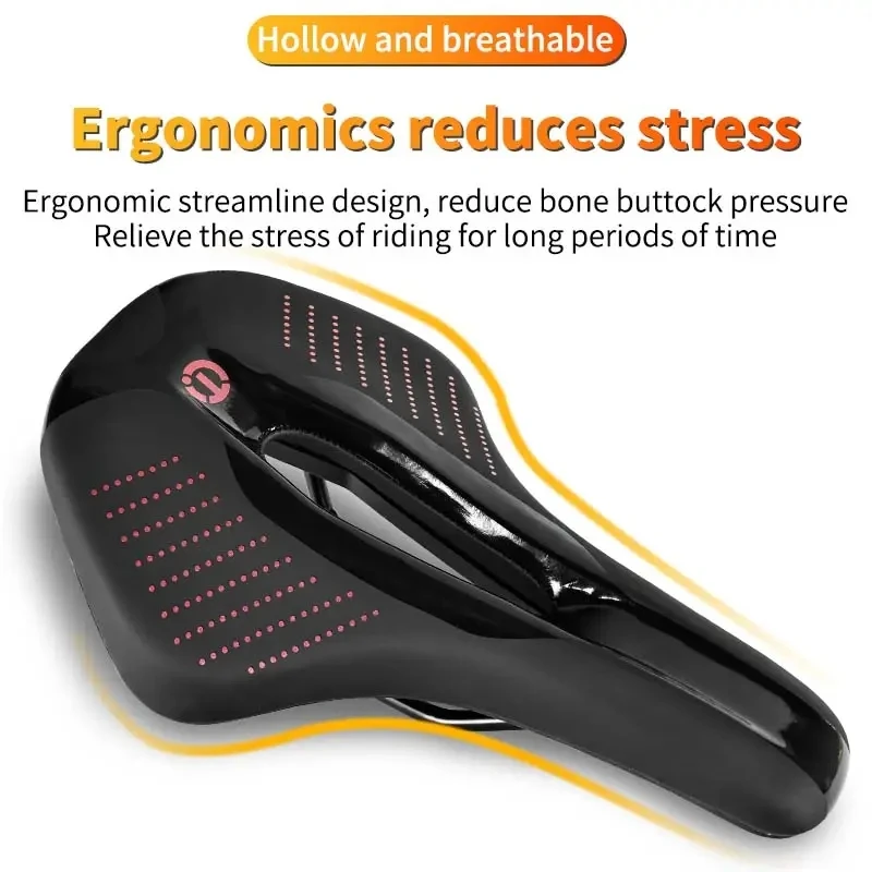 Велосипедное Седло Унисекс Из Искусственной Кожи С Губчатой Подушкой Дышащее