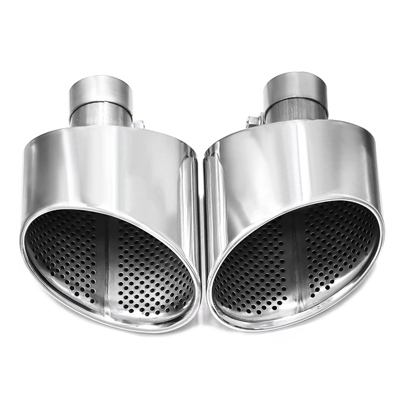 

Овальный наконечник выхлопной трубы для Audi A3 A4 A5 A6 A7 до RS3 RS4 RS5 RS6 RS7 вид насадки выхлопной системы наконечник глушителя