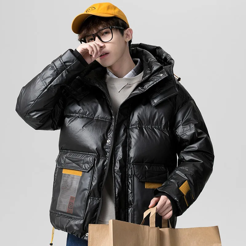Men 2022 Winter New Warm Thick Hood Parkas Jacket Coat Men Autumn Outwear Outfits Classic Windproof Pocket Parka Down Jacket