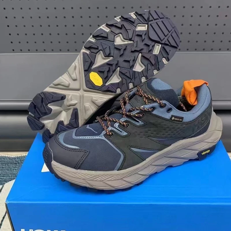 HOKA Anacapa Mid GTX Hiking Boots Men Outdoor Waterproof Trekking Shoes High Top Camping Adventure Boots Trail Running Sneakers