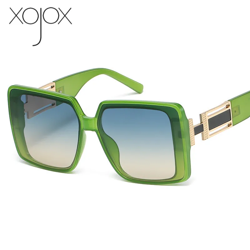 

Прямоугольные Винтажные Солнцезащитные очки XOXOX для мужчин и женщин, ретро квадратные панковские солнцезащитные очки, брендовые дизайнерс...