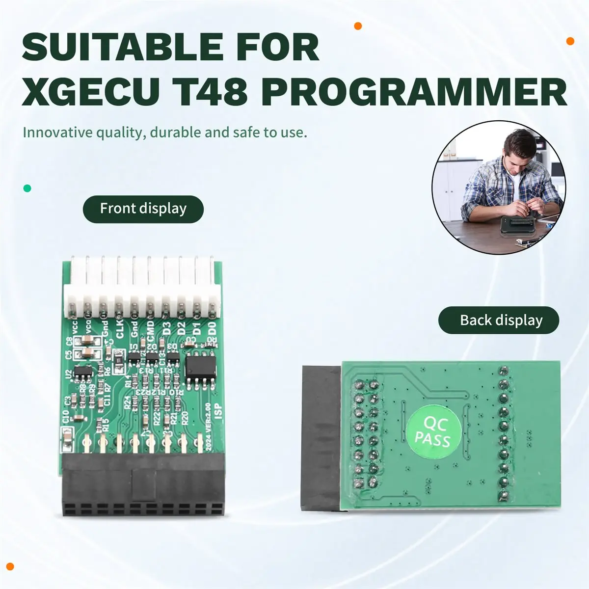 Фото Специальный адаптер XGecu EMMC-ISP VER: 1.00 для программирования EMMC встроенной микросхемы для программатора T48 (TL866-3G) №1