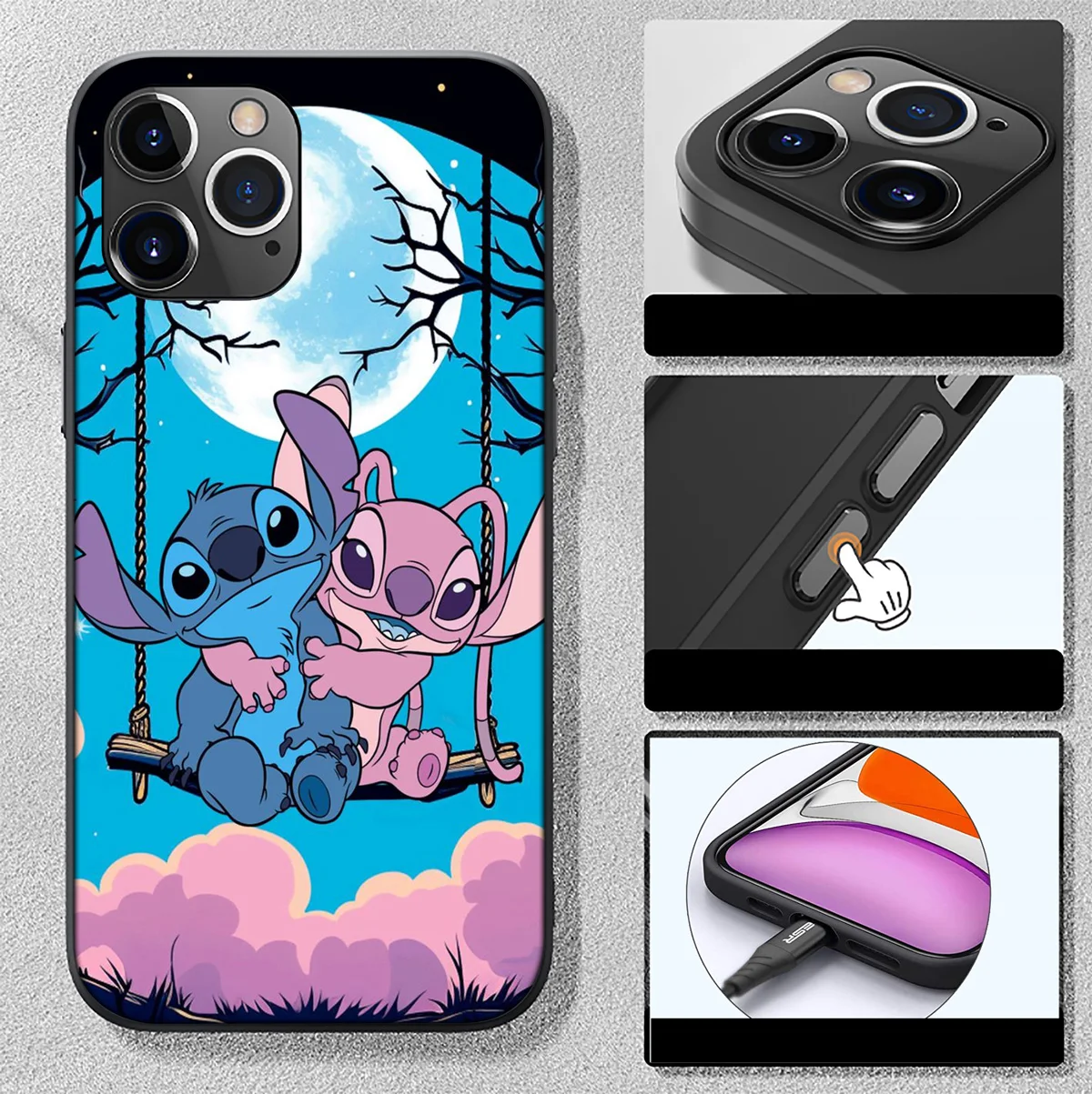 Blue Monster Stitch New High-End Soft Case for Xiaomi Redmi Note 11 11s 10 10s 9 9s 10t 8T 8 7 6 Pro Max