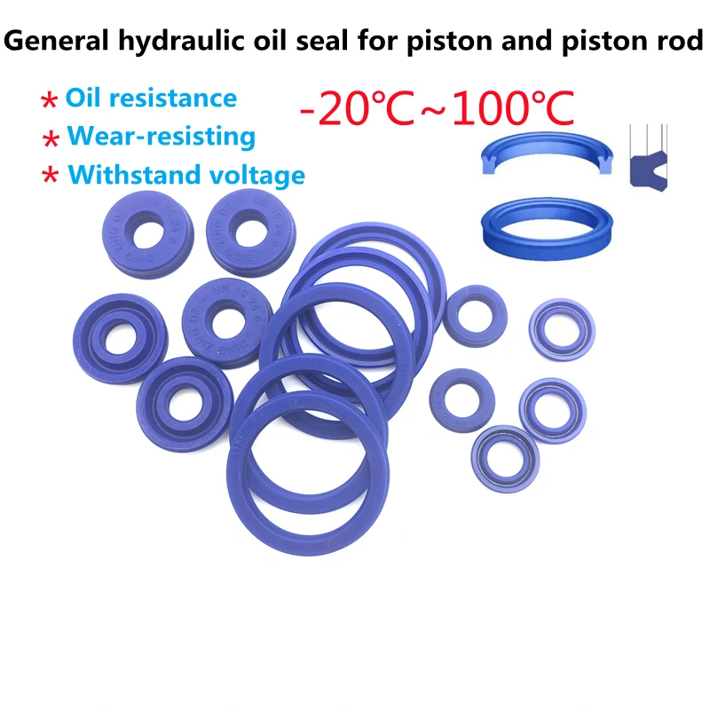 Anillo de sellado de aceite de cilindro hidráulico de poliuretano ID 64mm 65mm 67mm 70mm UN/UHS/U/Y tipo agujero de eje junta de anillo de sellado General