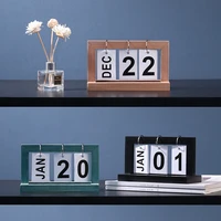 countdown small calendar ornament wooden page turning desk calendar wooden calendar home decoration accessories for living room