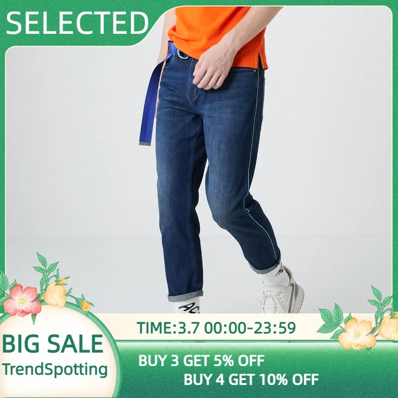 

SELECTED Men's Cotton Casual Jeans Cropped Denim Pants Trousers C|419332501