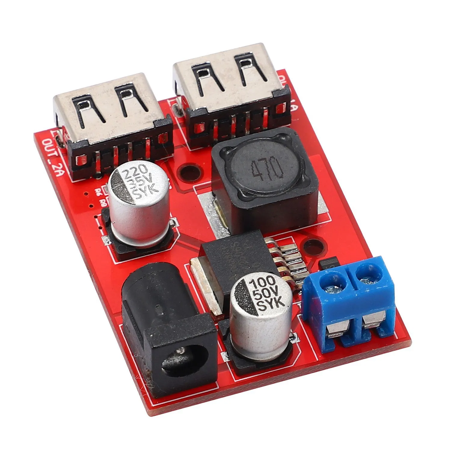 LM2596 LM2596S Dual USB DC-DC 9 В 12 24 36 до 5 3A Понижающий понижающий преобразователь