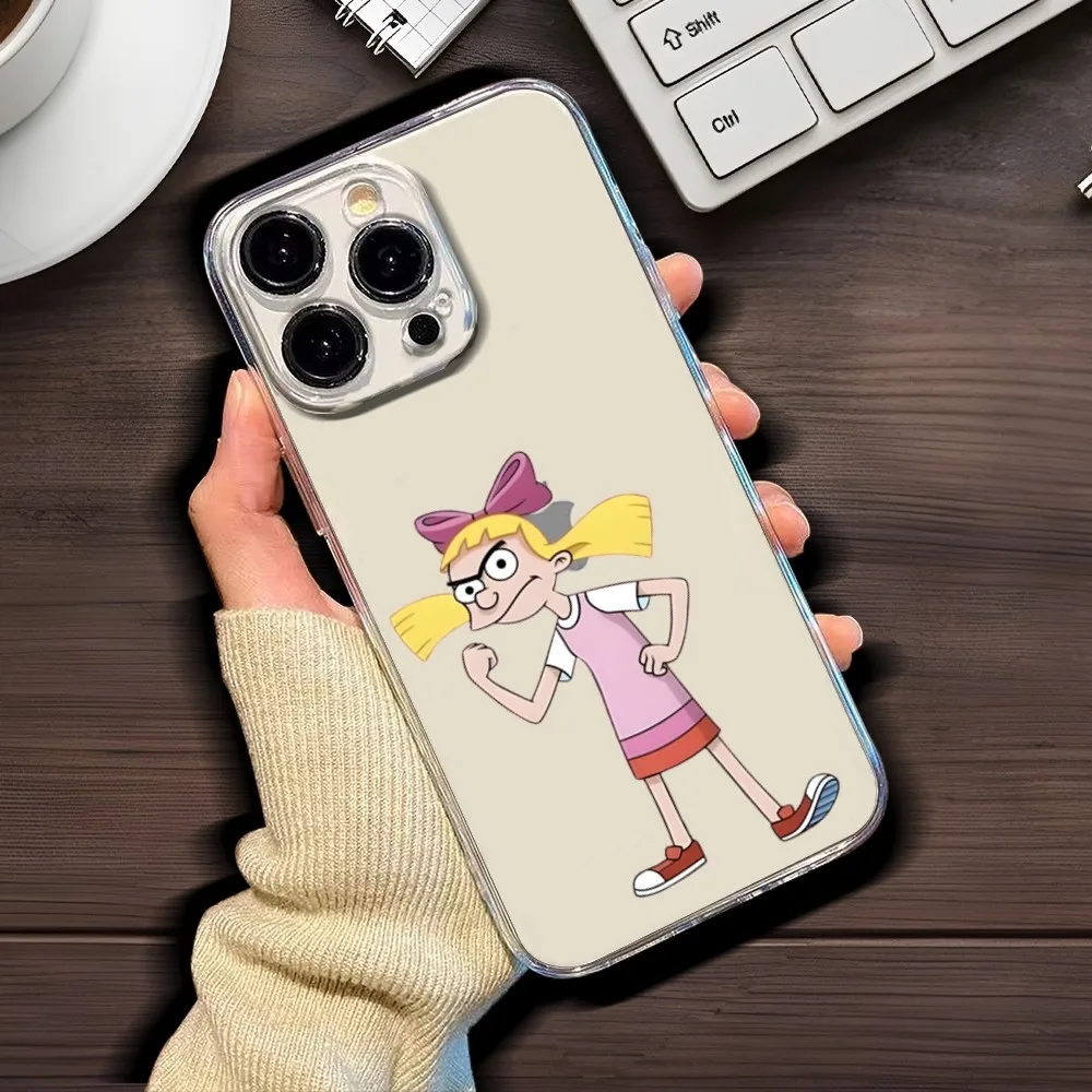 Чехол для телефона с забавным рисунком H-Hey A-Arnold Iphone 16 15 11 13 14 Pro Max Plus X Xr Xs Se2020 12 mini