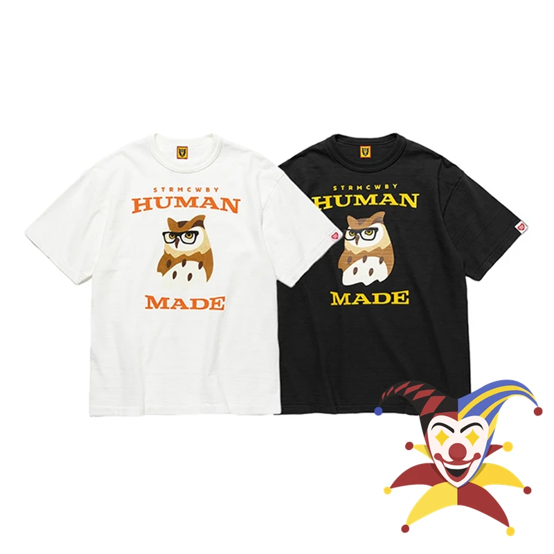 

Human Made Cartoon Owl Printing T-shirt Men Women T Shirt Tees
