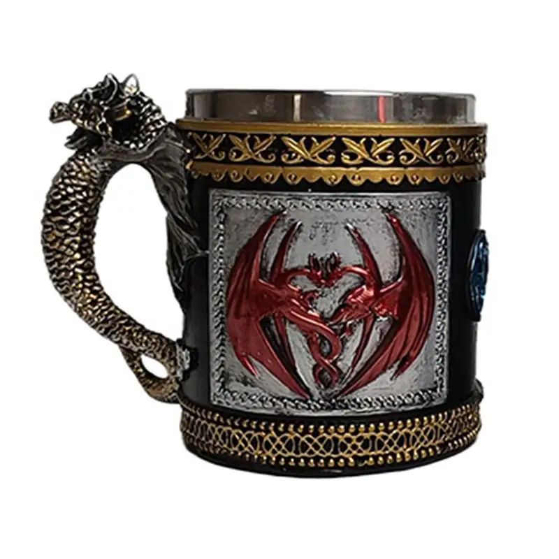 Кружка для пива из нержавеющей стали в средневековом стиле Классическая