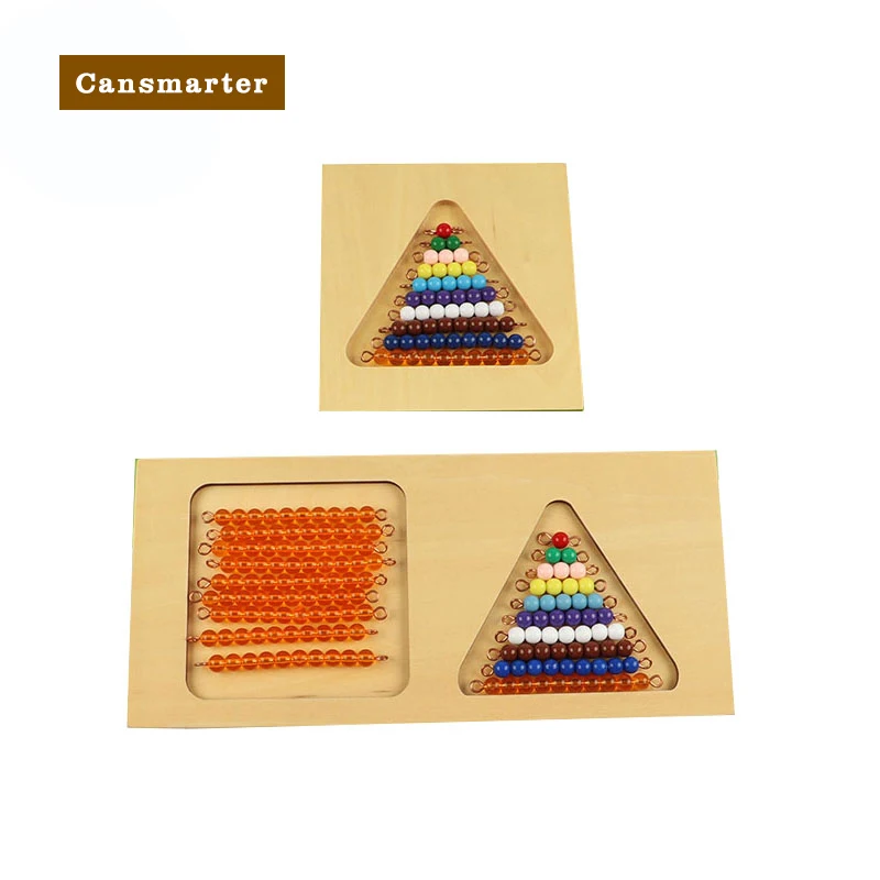 Детские игрушки Монтессори деревянные бусины поднос для лестницы обучающая