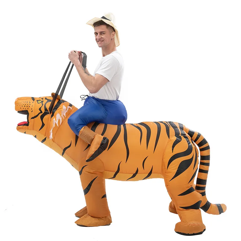 

Halloween Tiger Mascot Costumes Inflatable Cosplay Party Riding Suit Adult Man Woman Christmas Birthday Easter Carnival