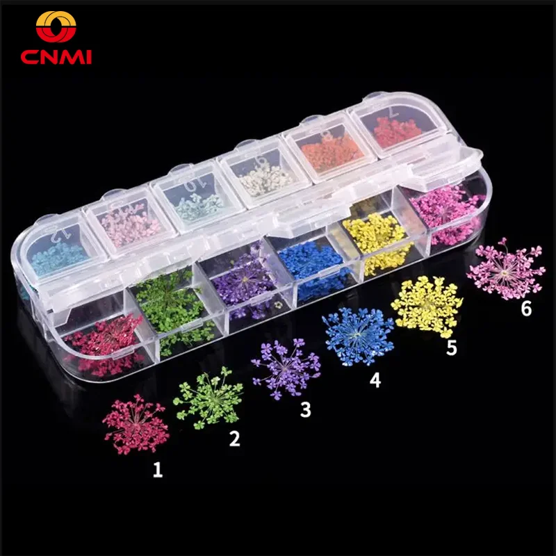 4 набора разноцветные кружевные сушеные цветы подвески для ногтей натуральные