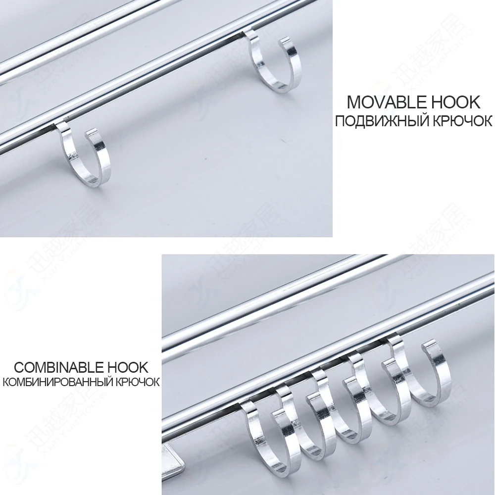 towel rack 40 60 cm folding holder with hook shower hanger bright silver storage aluminum organizer shelf bathroom accessories free global shipping