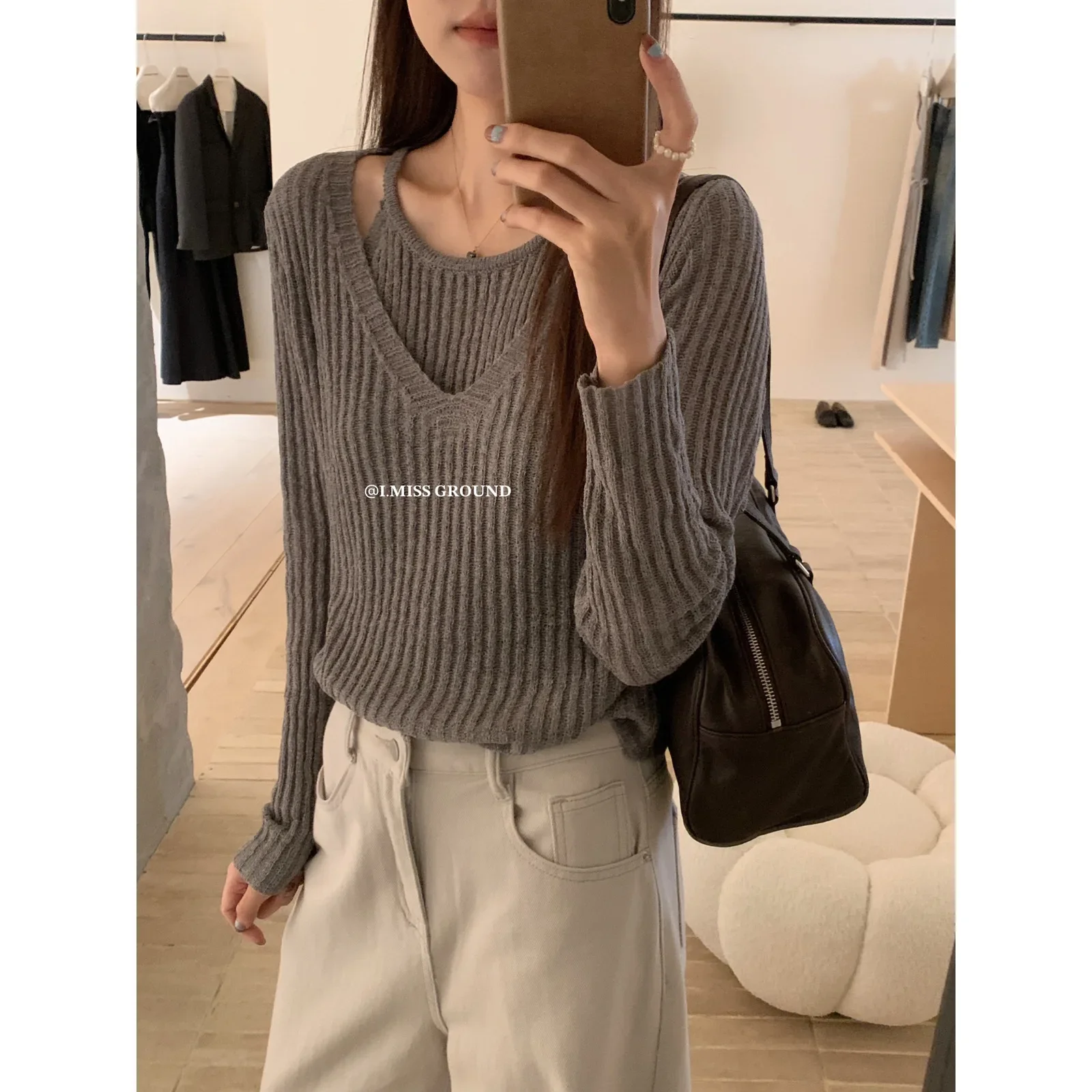 Imiss Pure Desire корейский стиль состоящий из двух частей иллюзия ребристая майка