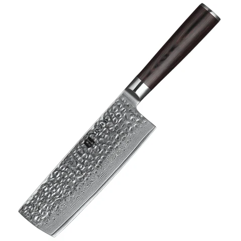 Нож-Кливер XINZUO VG10 из дамасской стали, 6,8 дюйма