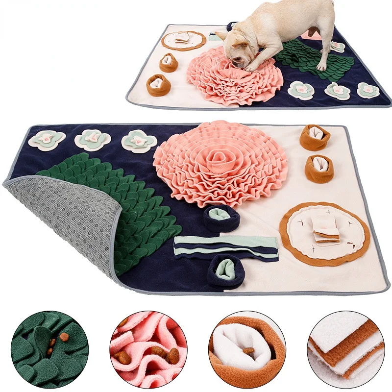 

Western-style Dining Table Pet Sniffing Mat Tibetan Food Puzzle Plush Dog Toy Training Decompression Extra Large Sniffing Mat