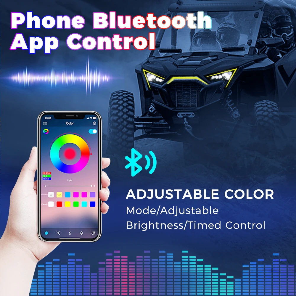 Фара KEMIMOTO RGB 2414538 2414539 Совместим с передним акцентом Polaris RZR PRO XP/PRO R/Turbo R 2020-2024 гг. #