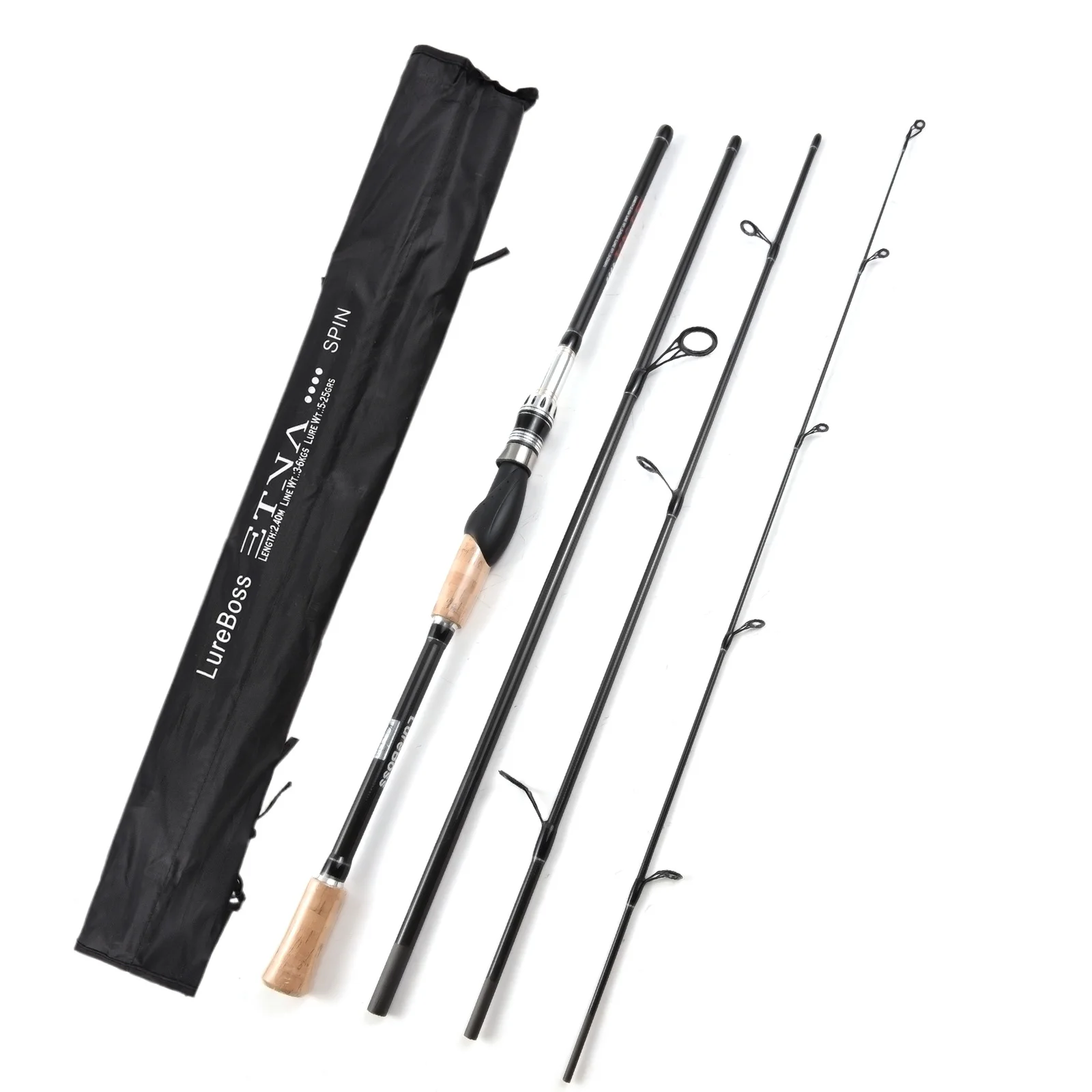 

Fishing Rod for Freshwater and Saltwater Fishing 4-Section 2.1m / 2.4m Spinning Rod Casting Rod For Outdoor Fishing Accessoires