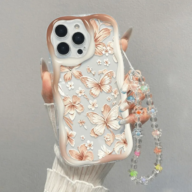 Фото Роскошный мягкий чехол для телефона с бабочками и цветами для Samsung Galaxy S26 S25 S24 S22 S23 Ultra Plus FE A56 A55 A37 A36 A27 A26 A16 №2