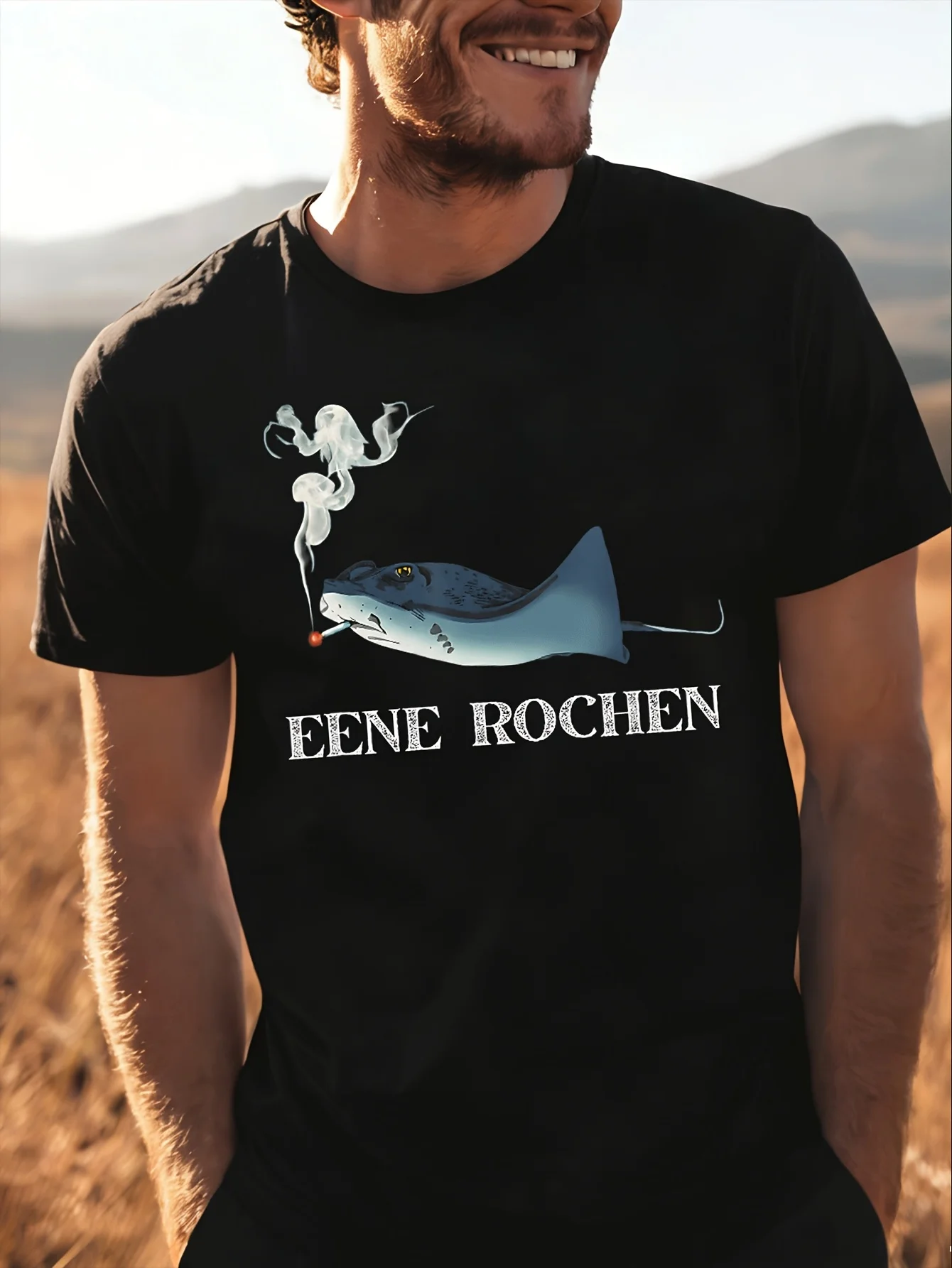 Фото Футболка унисекс Ene Rochen Fun для мужчин и женщин, всесезонная, забавная, 180 г. №1