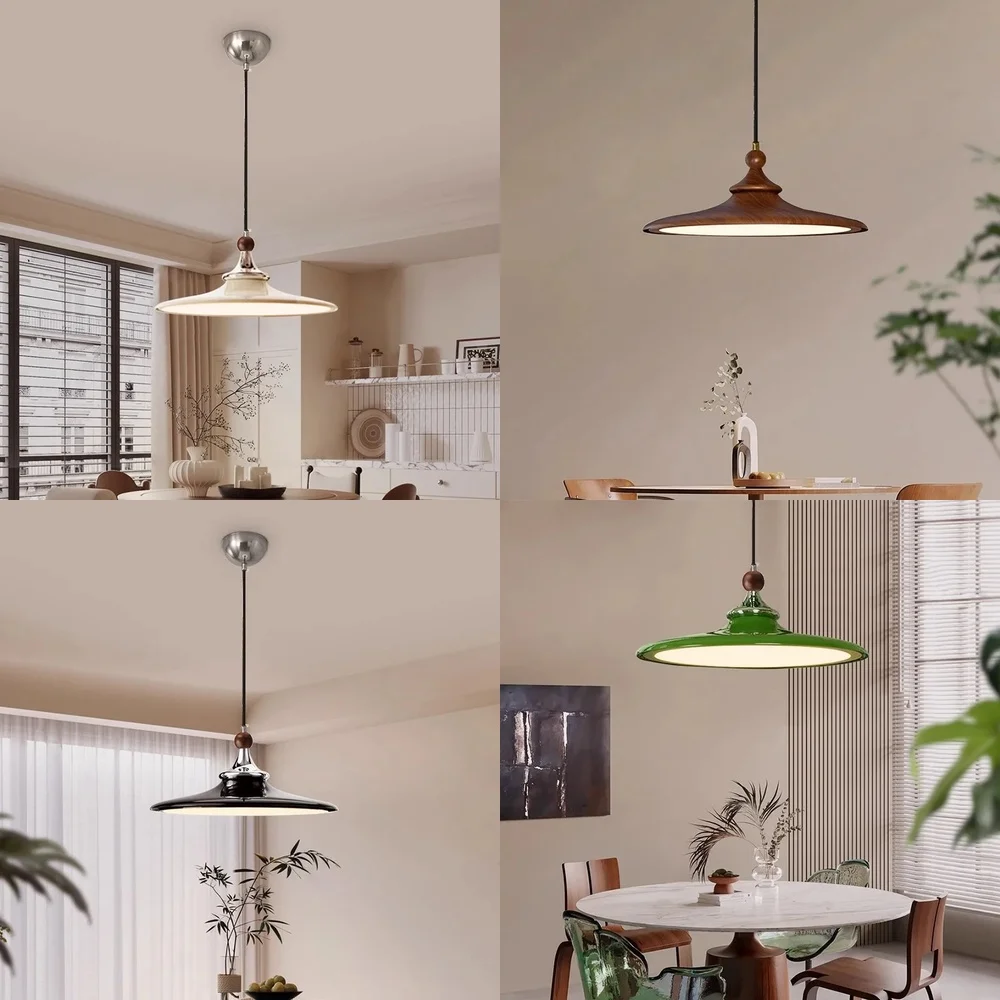 Подвесной светильник MZISOSOD в стиле Mid-Century Modern для IKEA, MUJI, West Elm |   Потолочный светильник Walnut UFO для ресторана, бара, спальни, гостиной (art.: 3920d837bbed2) - 3920d837bbed2